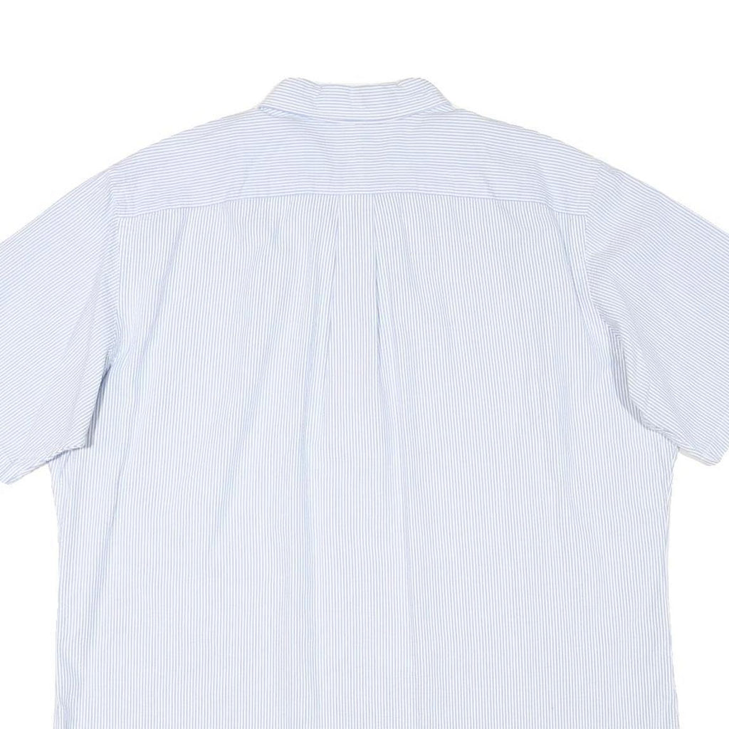 RALPH LAUREN Mens Blue White Stripe Classic Fit Shirt XL Button-Down Short
