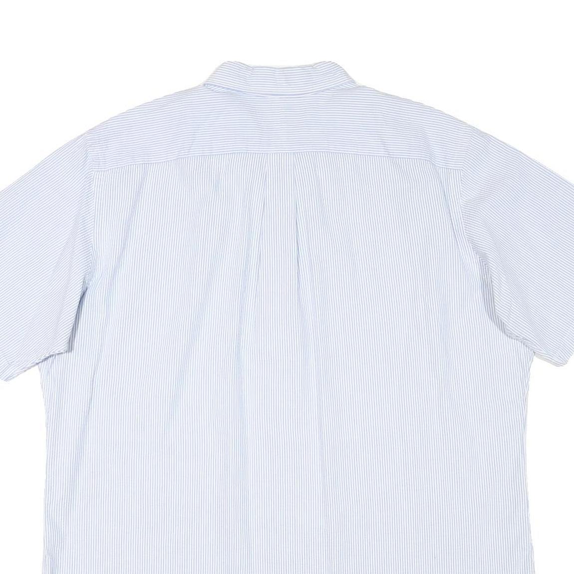 RALPH LAUREN Mens Blue White Stripe Classic Fit Shirt XL Button-Down Short