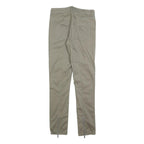 KAREN MILLEN Womens Cotton Blend Slim Taupe Trousers W26 L30 Zipped Ankle