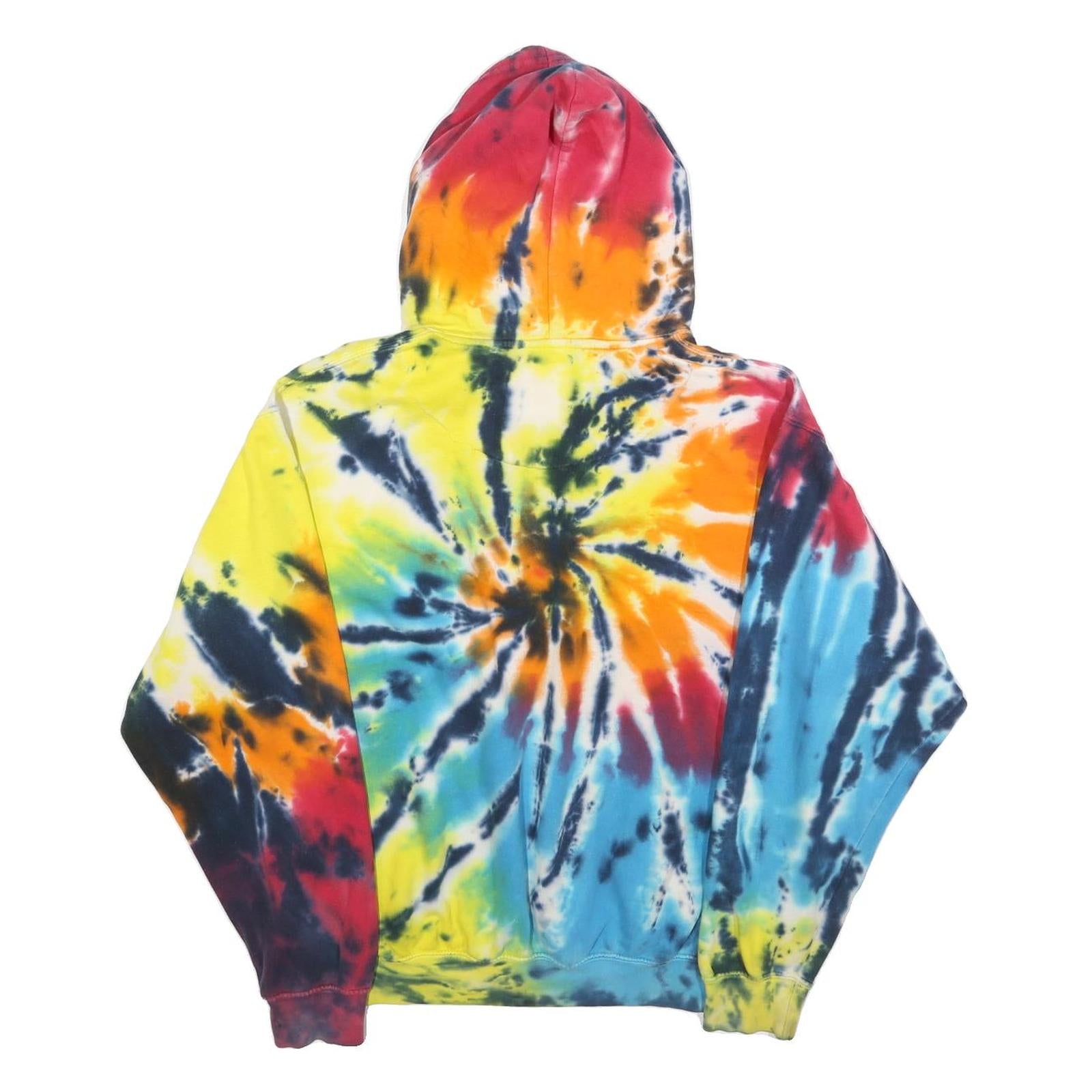 EXIST Womens Multicolour Tie Dye Whistler Canada Hoodie M Cotton Blend