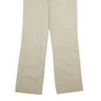 DICKIES Womens Relaxed Beige Cotton Blend Zip Trousers W32 L33 Casual Workwear