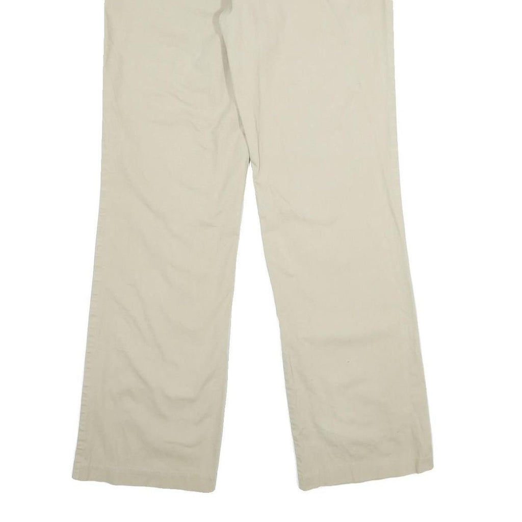 DICKIES Womens Relaxed Beige Cotton Blend Zip Trousers W32 L33 Casual Workwear