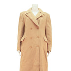 PENDLETON Womens Beige Wool Long Sleeve Button Coat L Plain Stylish Warm