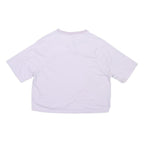 TIMBERLAND Womens Lilac T-Shirt Crop M Short Sleeve Crew Neck Logo