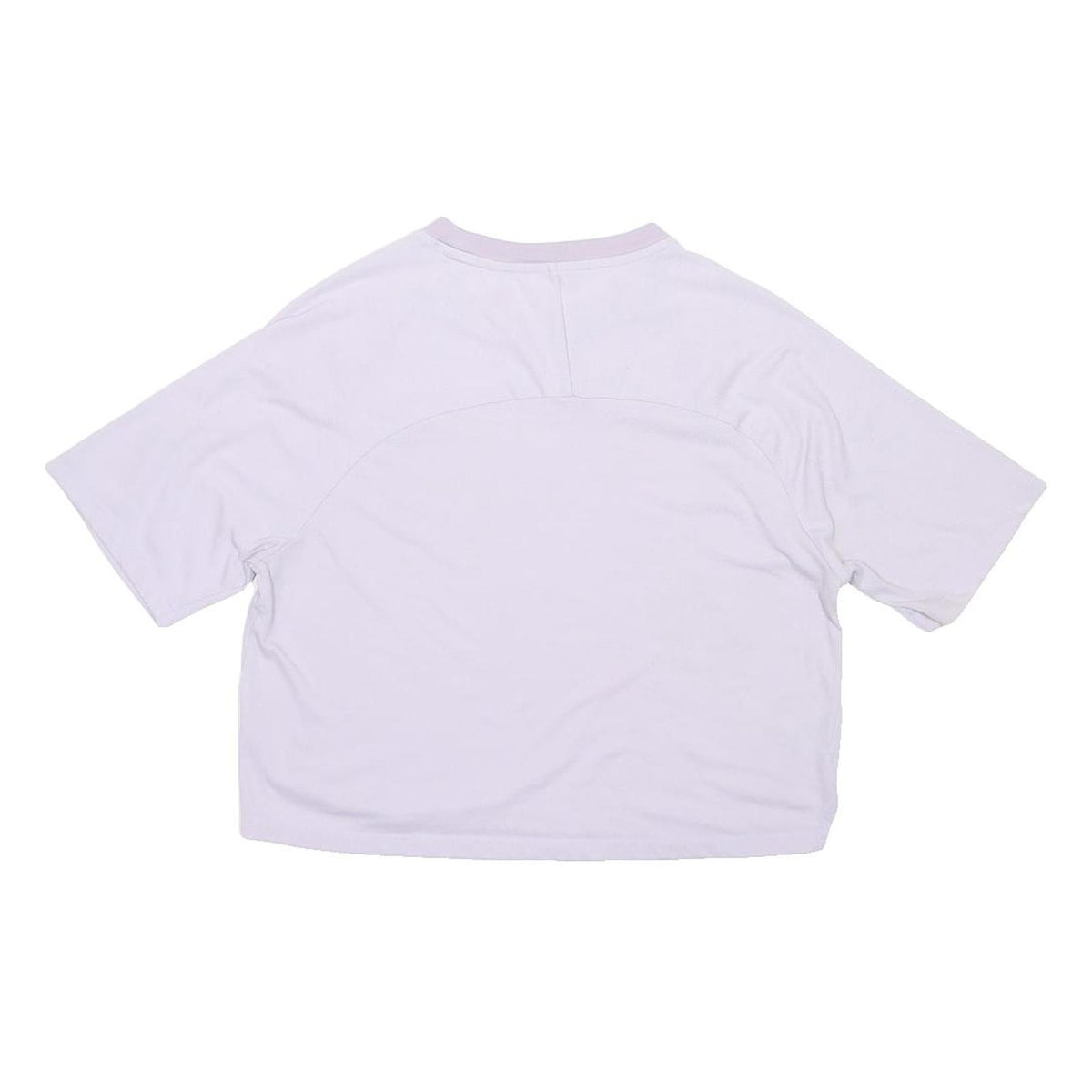 TIMBERLAND Womens Lilac T-Shirt Crop M Short Sleeve Crew Neck Logo