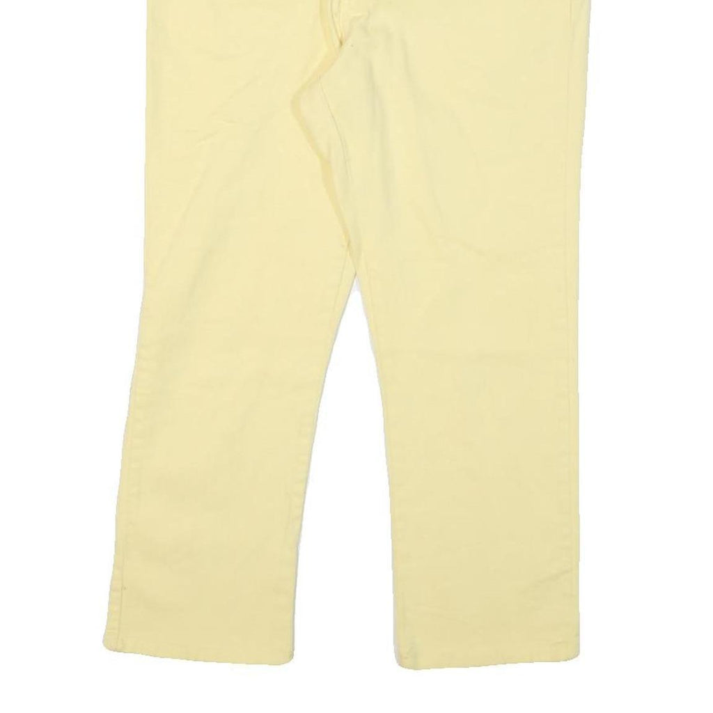 LEE Womens Regular Fit Yellow Cotton Blend Denim Jeans W30 L29 Zip Pocket