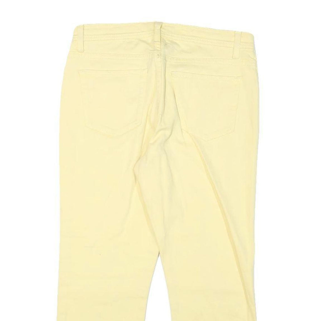 LEE Womens Regular Fit Yellow Cotton Blend Denim Jeans W30 L29 Zip Pocket