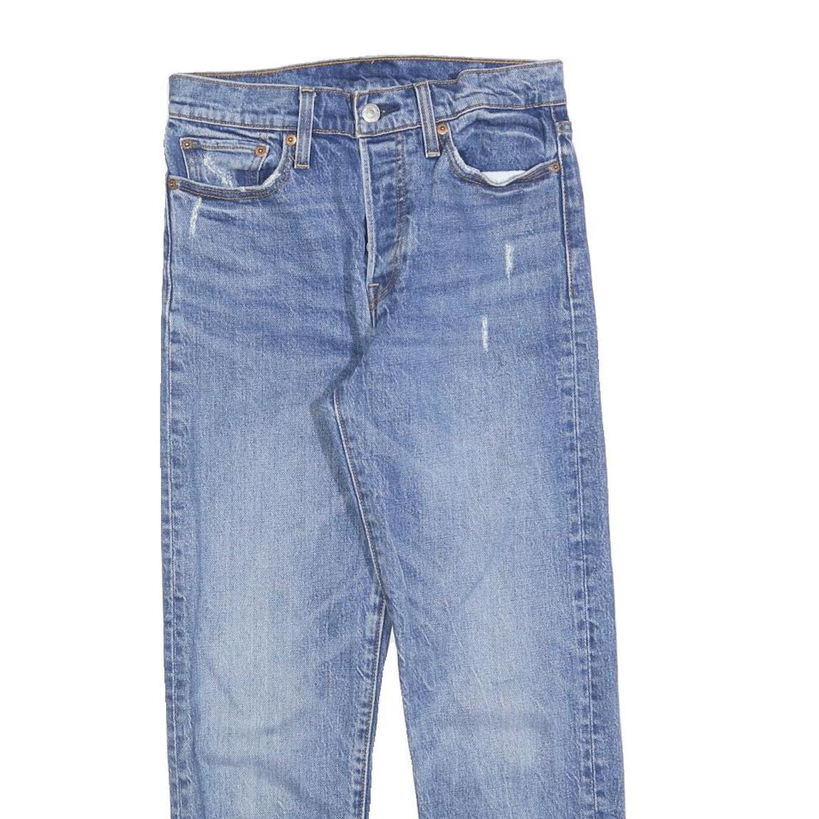 LEVI'S Womens Blue Regular Straight Denim Light W27 L27 Button Fly Jeans