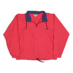 UZZI Mens Red & Navy Zip Jacket M Polyester Blend Plain Sporty Outdoor