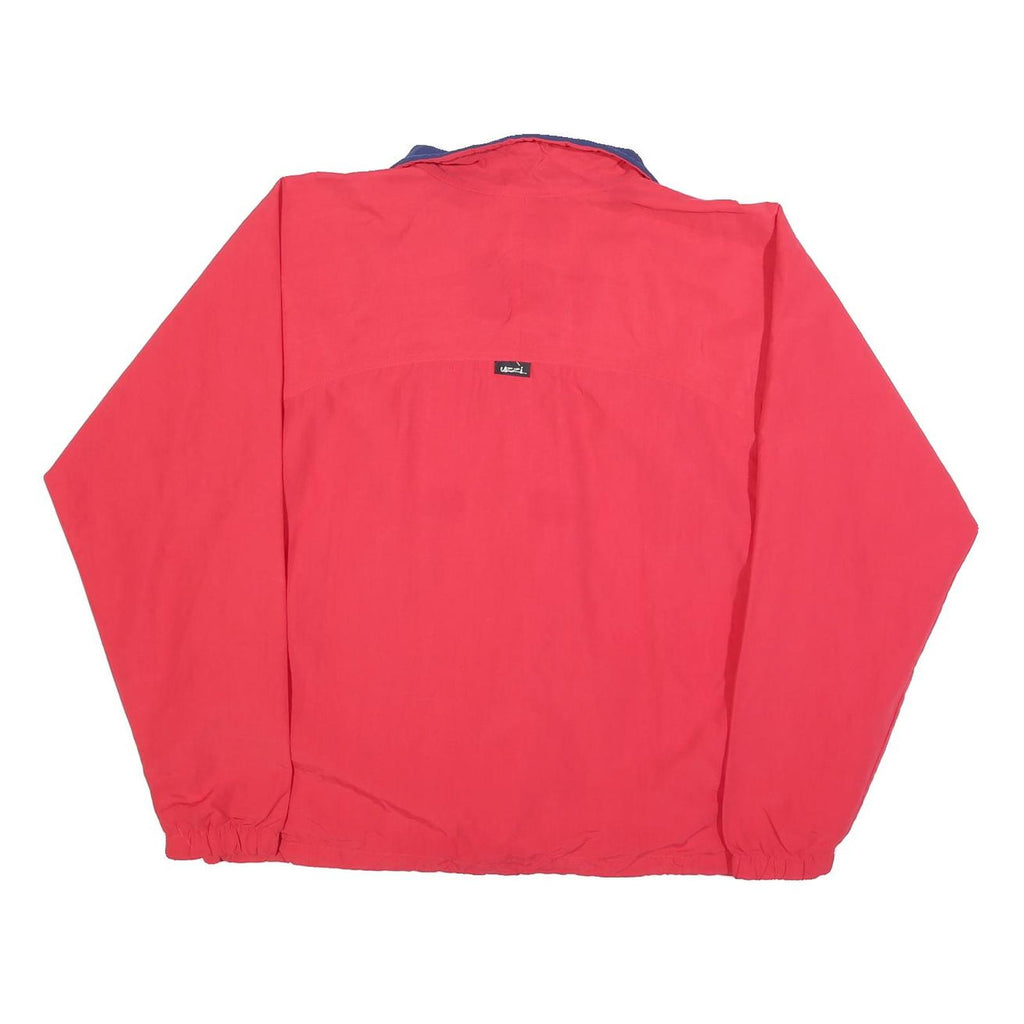UZZI Mens Red & Navy Zip Jacket M Polyester Blend Plain Sporty Outdoor