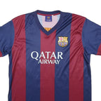 FCB Mens Blue & Maroon Neymar Jr Football Shirt S Short Sleeve V-Neck Unicef