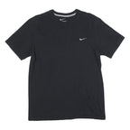 NIKE Mens Black Crew Neck Short Sleeve Classic Fit L Cotton Blend T-Shirt