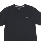 NIKE Mens Black Crew Neck Short Sleeve Classic Fit L Cotton Blend T-Shirt