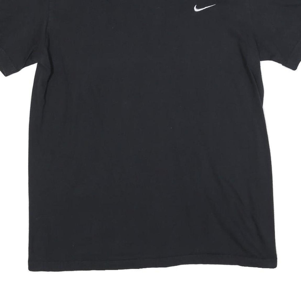 NIKE Mens Black Crew Neck Short Sleeve Classic Fit L Cotton Blend T-Shirt
