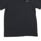 NIKE Mens Black Crew Neck Short Sleeve Classic Fit L Cotton Blend T-Shirt