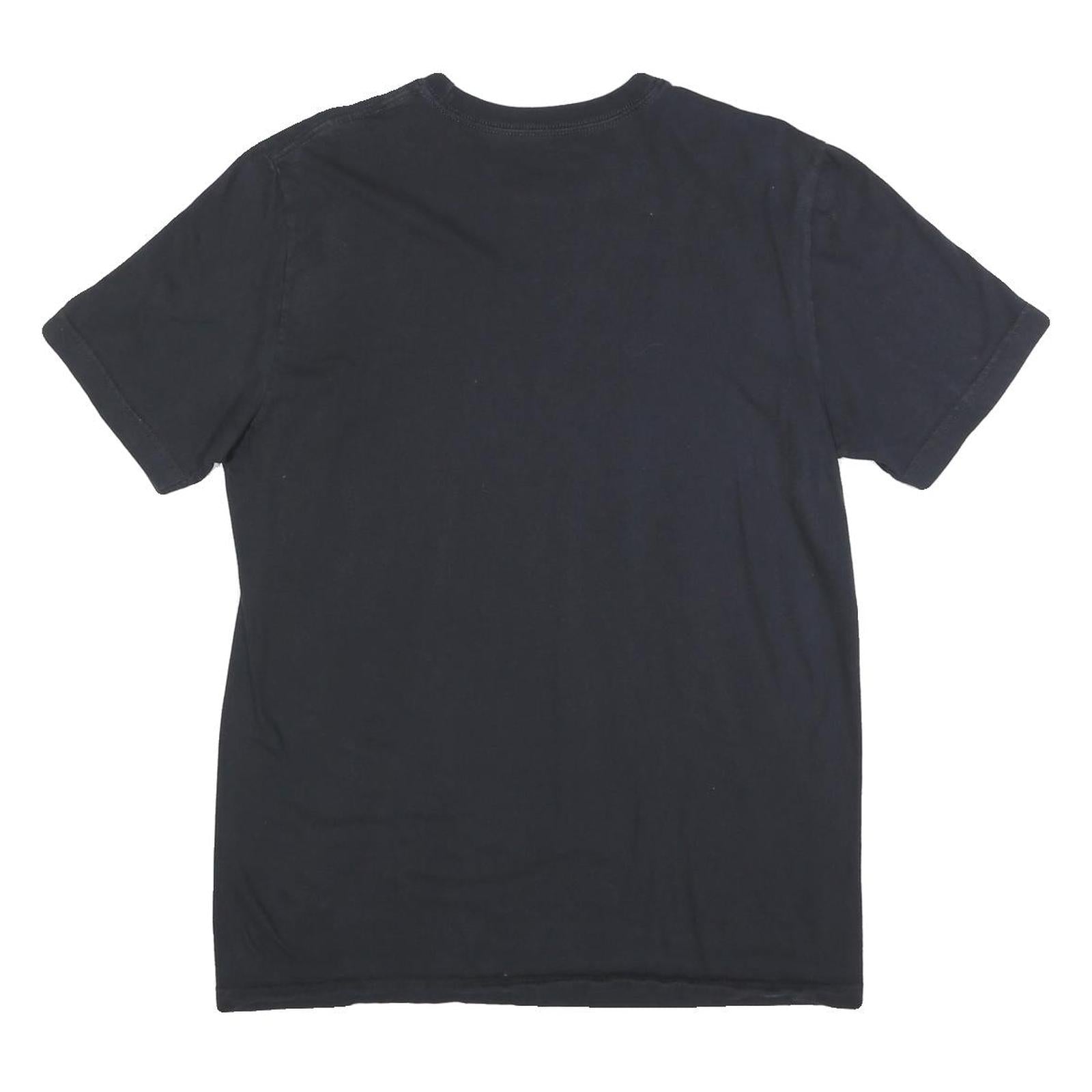 NIKE Mens Black Crew Neck Short Sleeve Classic Fit L Cotton Blend T-Shirt