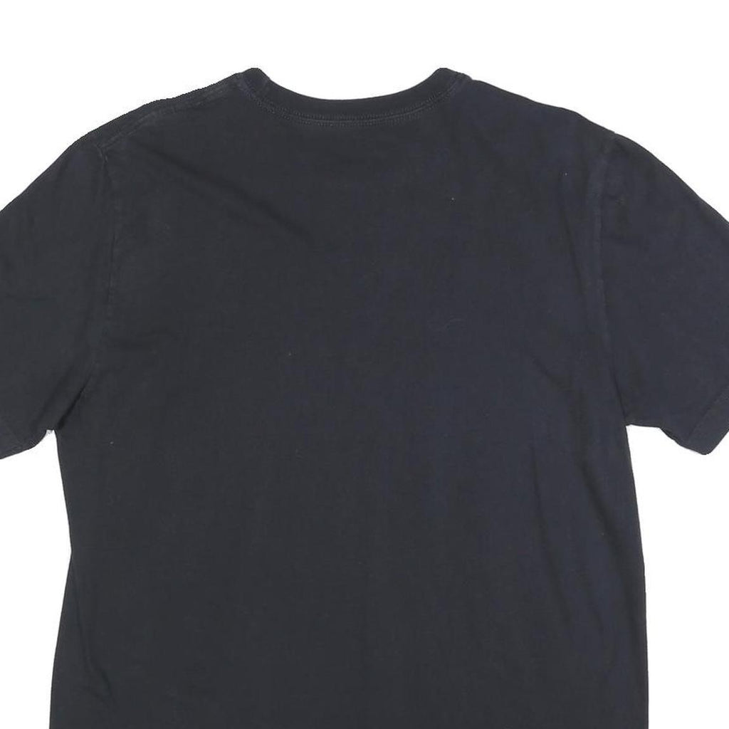 NIKE Mens Black Crew Neck Short Sleeve Classic Fit L Cotton Blend T-Shirt