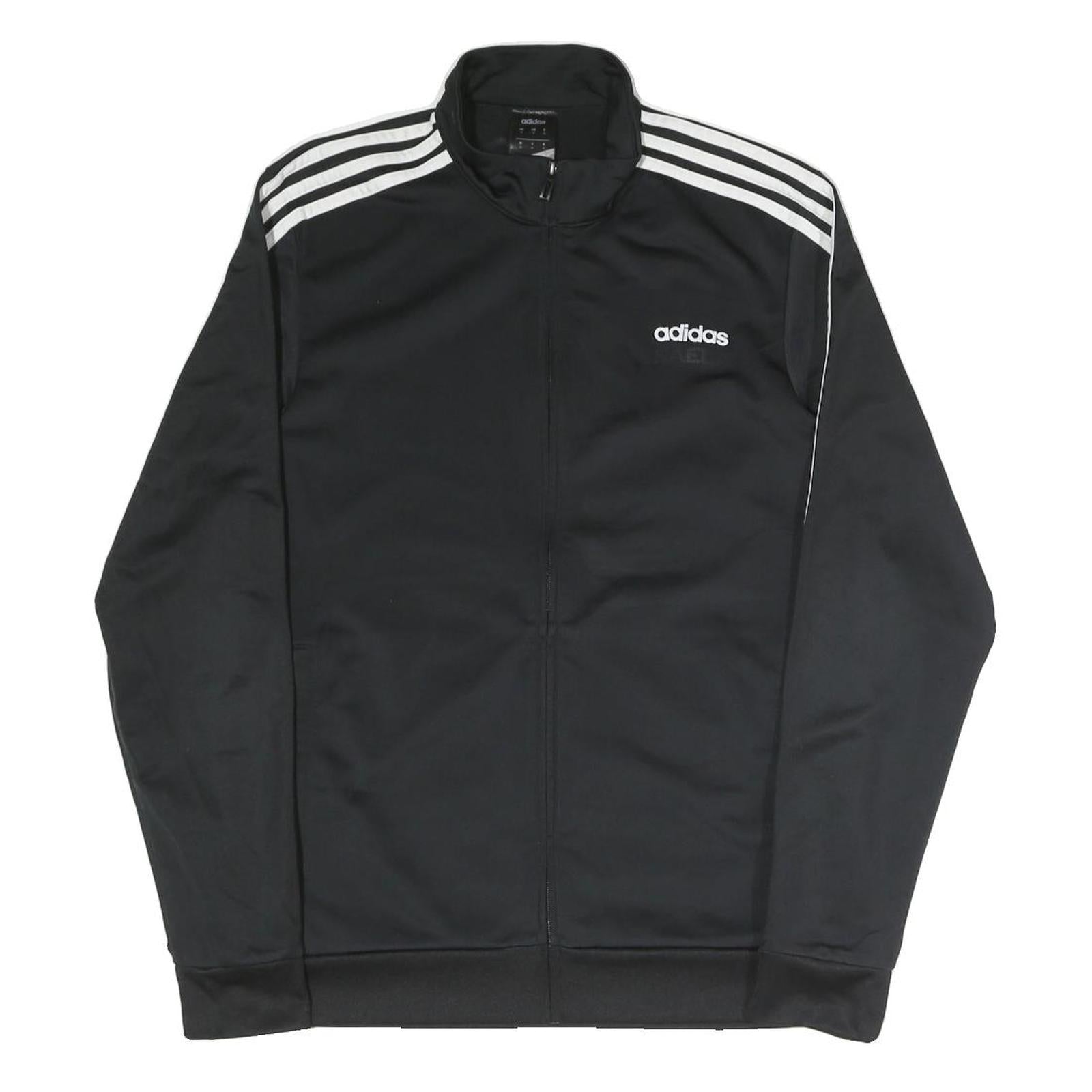ADIDAS Mens Black & White Classic Jacket M Polyester Blend Zip Sportswear