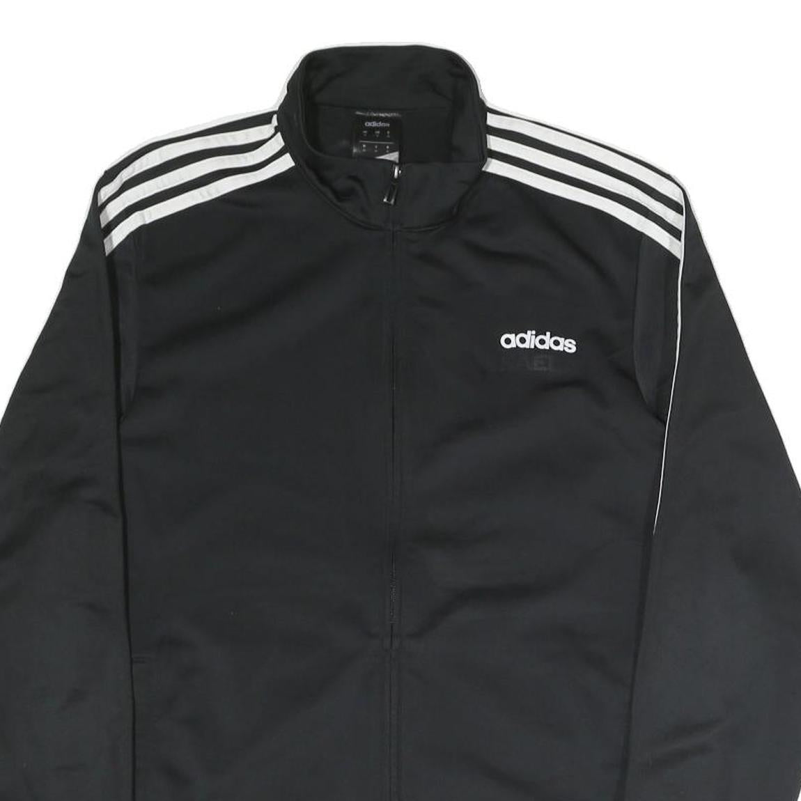 ADIDAS Mens Black & White Classic Jacket M Polyester Blend Zip Sportswear