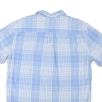 TOMMY HILFIGER Mens Blue & White Check Shirt XL Short Sleeve Casual Summer