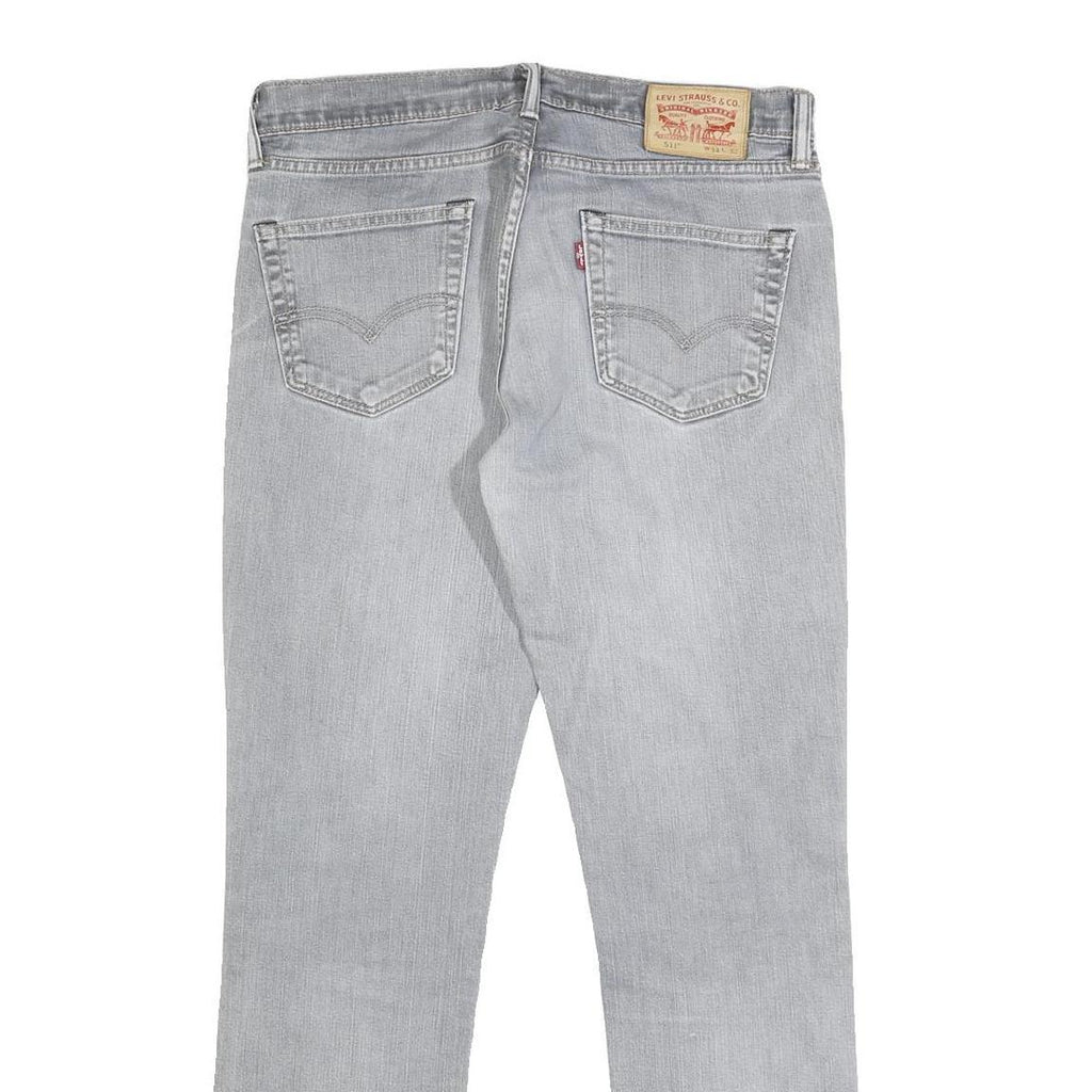 LEVI'S 511 Slim Mens Jeans Grey Slim Skinny Denim Medium W34 L32 Stylish Fit