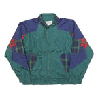 WESTBOUND Womens Green & Blue Tartan Colourblock Zip Jacket S Polyester Stylish