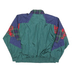 WESTBOUND Womens Green & Blue Tartan Colourblock Zip Jacket S Polyester Stylish