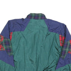 WESTBOUND Womens Green & Blue Tartan Colourblock Zip Jacket S Polyester Stylish