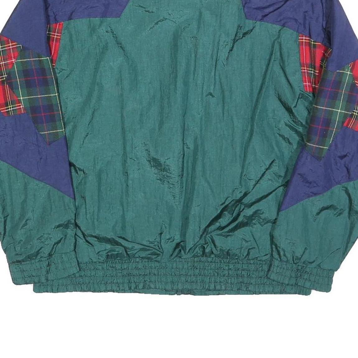 WESTBOUND Womens Green & Blue Tartan Colourblock Zip Jacket S Polyester Stylish