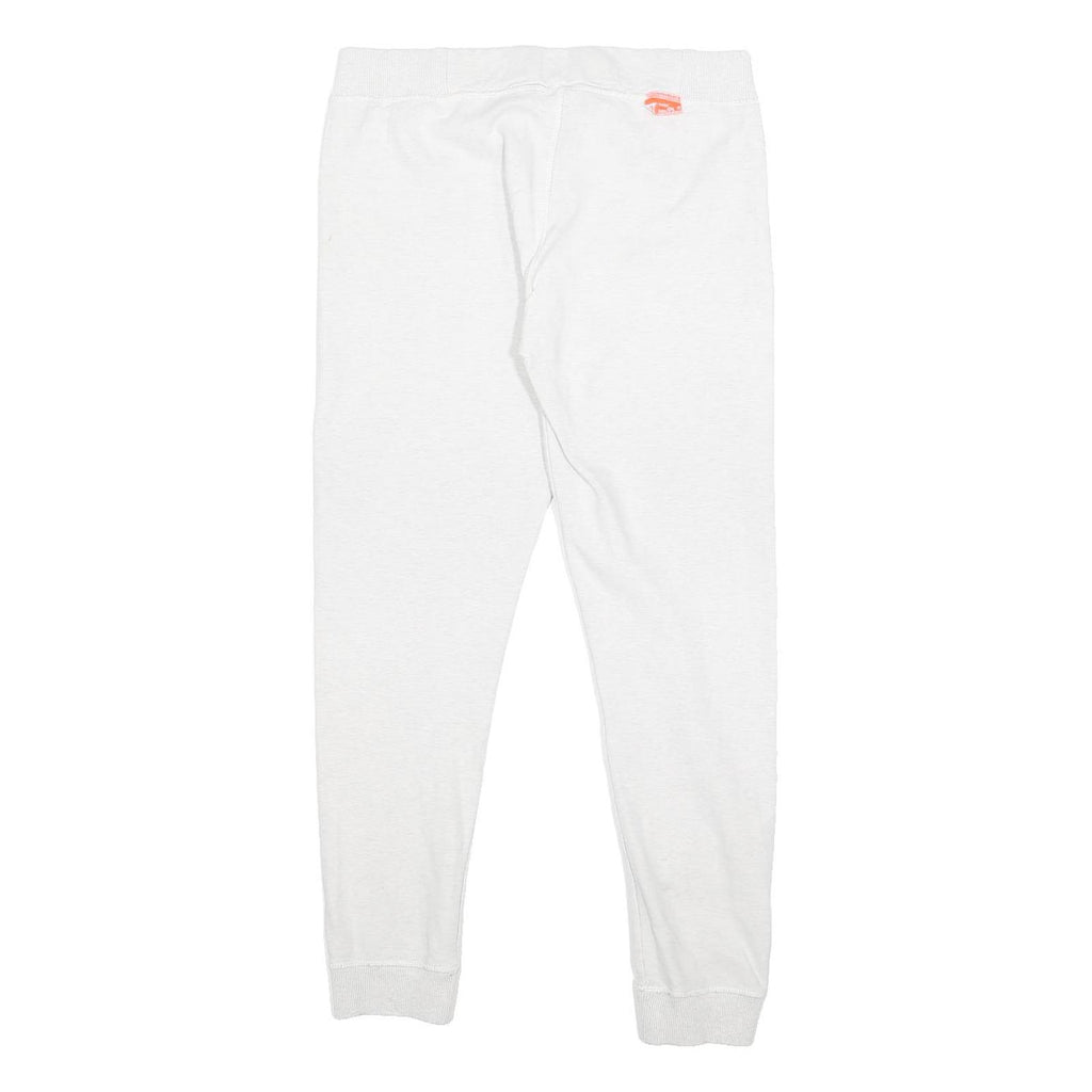 SUPERDRY Womens Joggers White L W28 L27 Skinny Fit Comfort Design