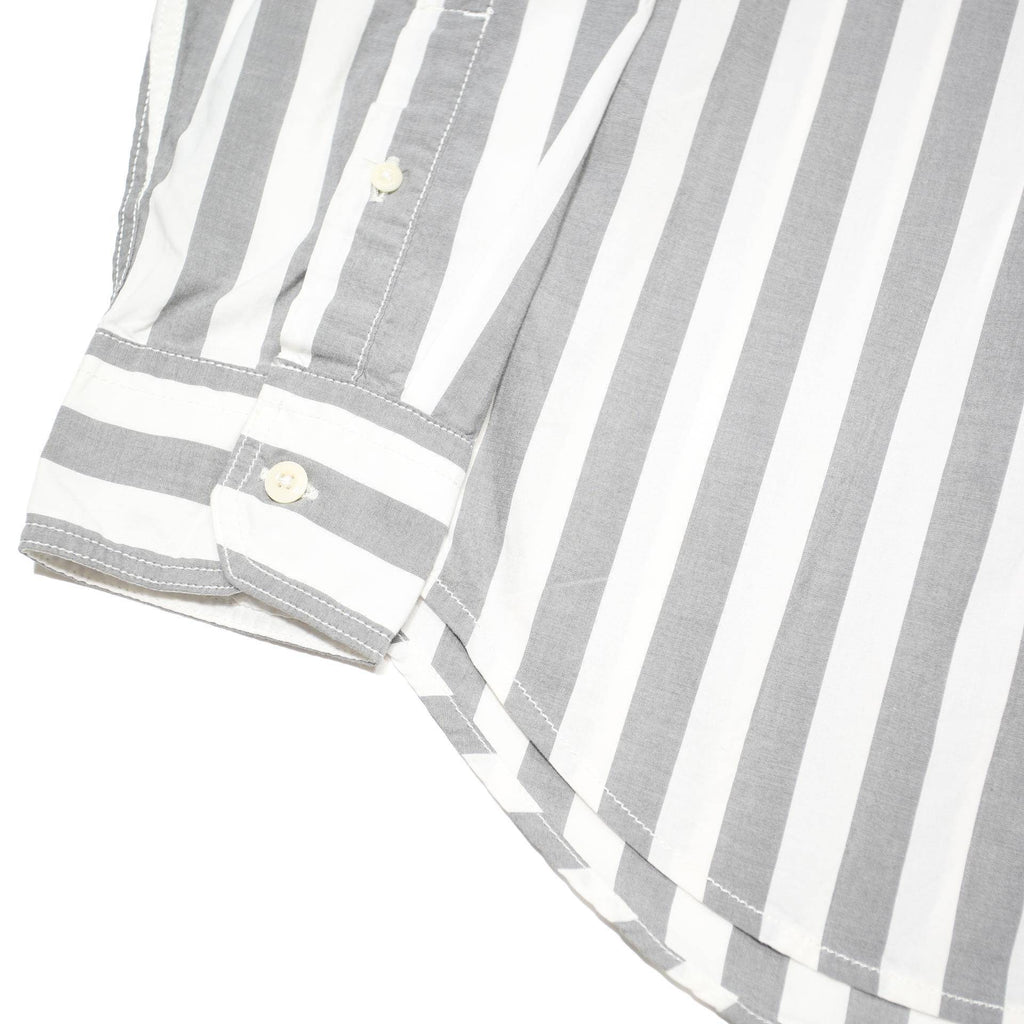 LEVI'S Mens Grey & White Striped Shirt M Cotton Blend Casual Button Down