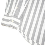 LEVI'S Mens Grey & White Striped Shirt M Cotton Blend Casual Button Down