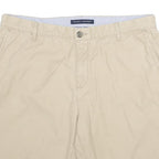TOMMY HILFIGER Mens Beige Casual Shorts L W36 Classic Cotton Button Plain