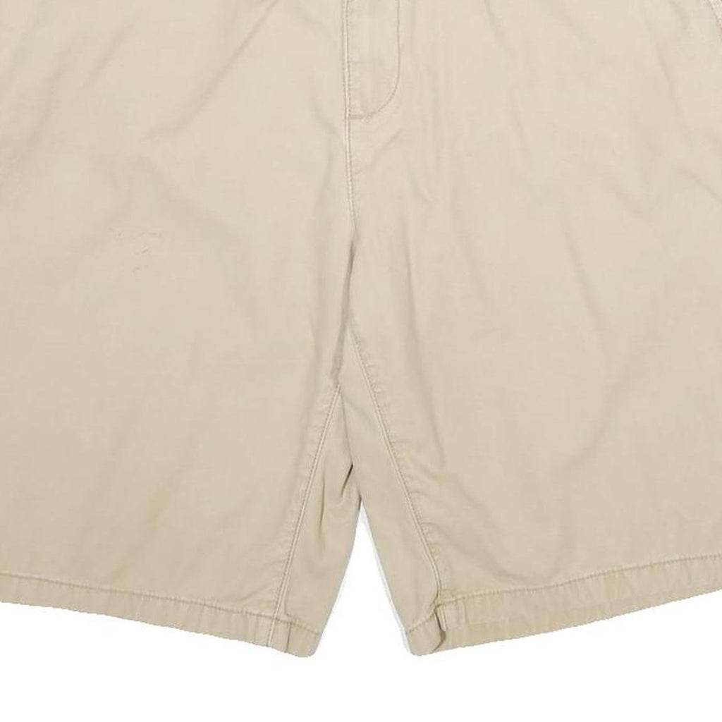 TOMMY HILFIGER Mens Beige Casual Shorts L W36 Classic Cotton Button Plain