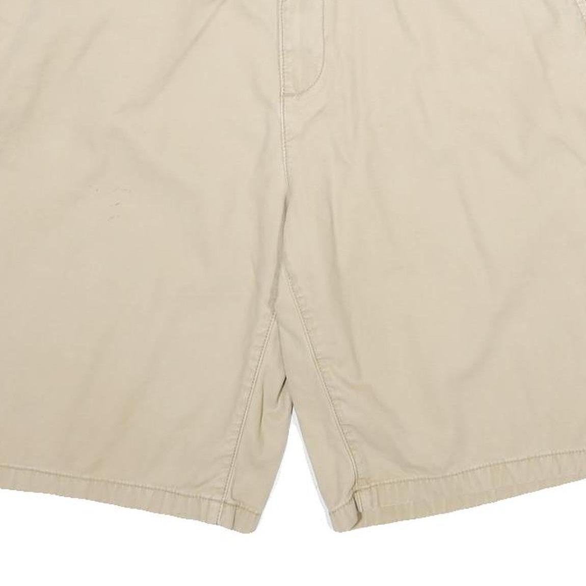 TOMMY HILFIGER Mens Beige Casual Shorts L W36 Classic Cotton Button Plain