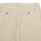 TOMMY HILFIGER Mens Beige Casual Shorts L W36 Classic Cotton Button Plain