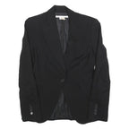 ZARA WOMAN Womens Black Wool Blend Blazer Jacket S Button Formal Tailored