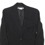 ZARA WOMAN Womens Black Wool Blend Blazer Jacket S Button Formal Tailored