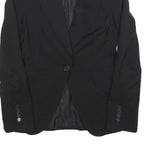 ZARA WOMAN Womens Black Wool Blend Blazer Jacket S Button Formal Tailored