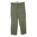 CARHARTT Womens Cotton Blend Olive Green Regular Cargo Trousers W36 L32 Utility