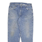 CARHARTT Mens Relaxed Blue Denim Light W36 L32 Zip Jeans Casual Workwear