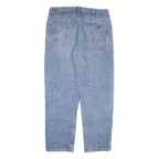 CARHARTT Mens Relaxed Blue Denim Light W36 L32 Zip Jeans Casual Workwear