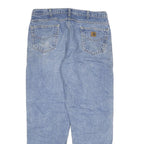 CARHARTT Mens Relaxed Blue Denim Light W36 L32 Zip Jeans Casual Workwear