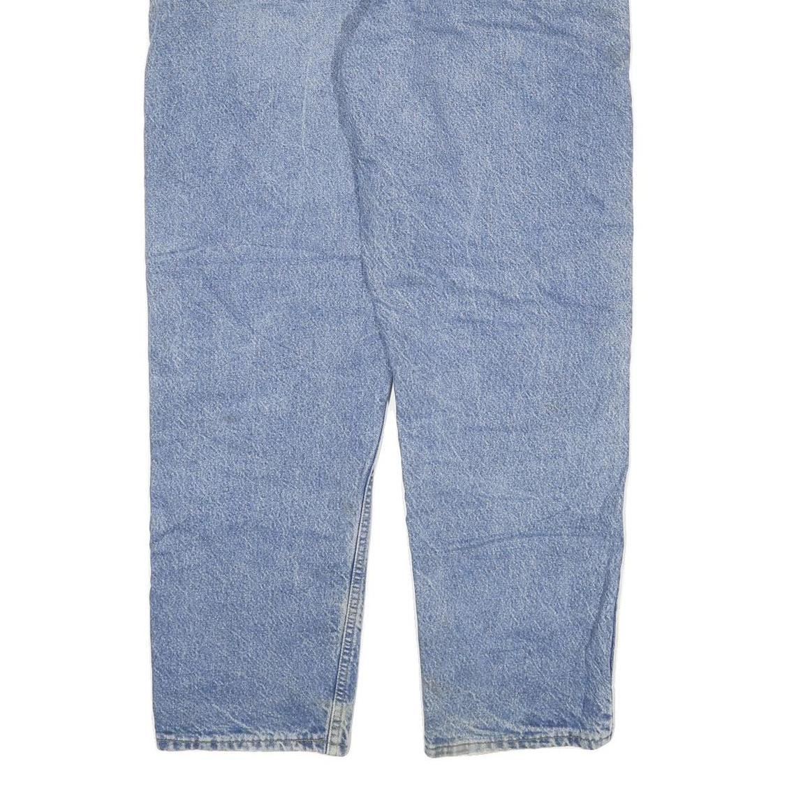 CARHARTT Mens Relaxed Blue Denim Light W36 L32 Zip Jeans Casual Workwear