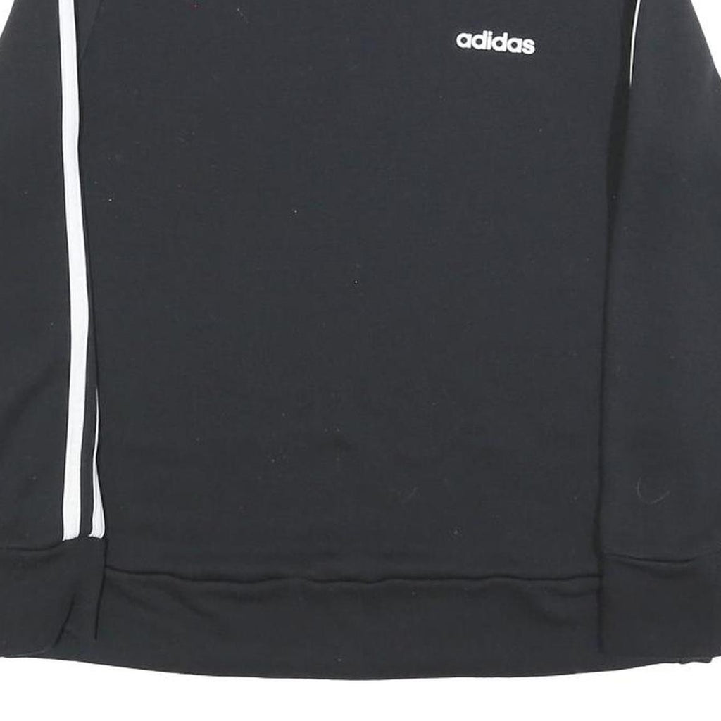ADIDAS Womens Black Sweatshirt Crew Neck S Cotton Blend Sport Casual Pullover