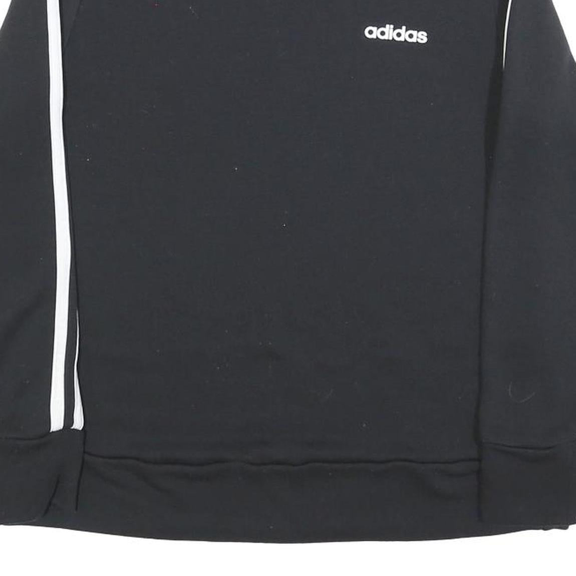 ADIDAS Womens Black Sweatshirt Crew Neck S Cotton Blend Sport Casual Pullover
