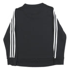 ADIDAS Womens Black Sweatshirt Crew Neck S Cotton Blend Sport Casual Pullover