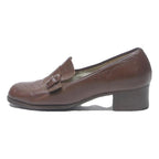 SANIPED Womens Brown Leather Low Heel Shoes UK 4 Comfortable Classic Style