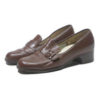 SANIPED Womens Brown Leather Low Heel Shoes UK 4 Comfortable Classic Style