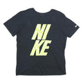 NIKE Mens Black Yellow Graphic T-Shirt L Short Sleeve Crew Neck Sports Casual